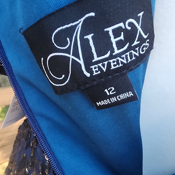 🔥NEW🔥 Fabulous Sequin V-Neck A-Line Dress w/Cold Shoulder Flutter Sleeve - NWT - Picture 4 of 7